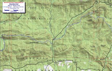 Ouachita Trail Map 15 Rainy Creek.